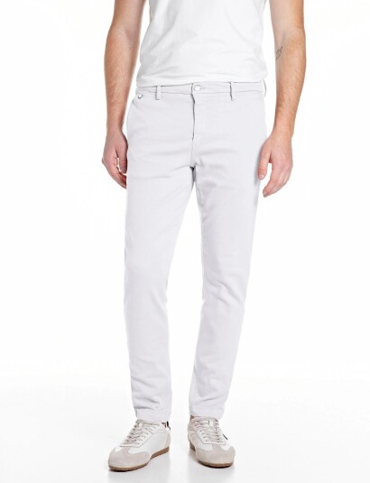 Replay Benni Trousers Regular Hyperchino Color Xlite White 31 x 32 Replay Benni Trousers Regular Hyperchino Color Xlite White 31 x 32