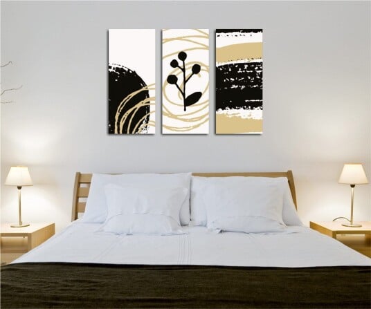Dekorativ Canvasbilde 3 Deler 45x20 cm Flerfarget