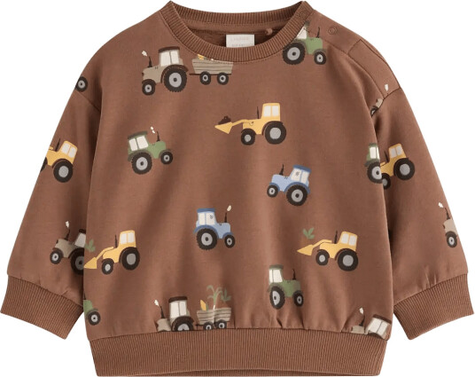 Lindex Sweatshirt With Brushed Inside Brown 74