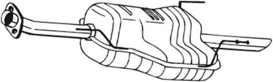 Bakre eksospotte BOSAL 185 605 Bakre eksospotte BOSAL 185 605
