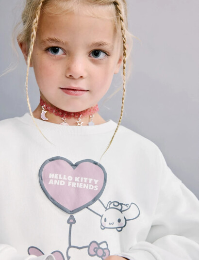 Mango Hello Kitty Sweatshirt Cream 2 3 Mango Hello Kitty Sweatshirt Cream 2 3