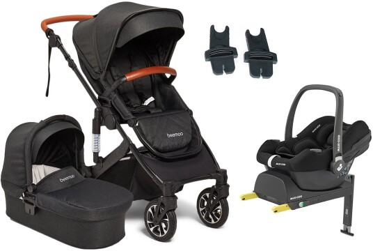 Beemoo Maxi 4 Duovogn inkl. Maxi-Cosi CabrioFix i-Size Babybilstol & Base Black/Black Beemoo Maxi 4 Duovogn inkl. Maxi-Cosi CabrioFix i-Size Babybilstol & Base Black/Black