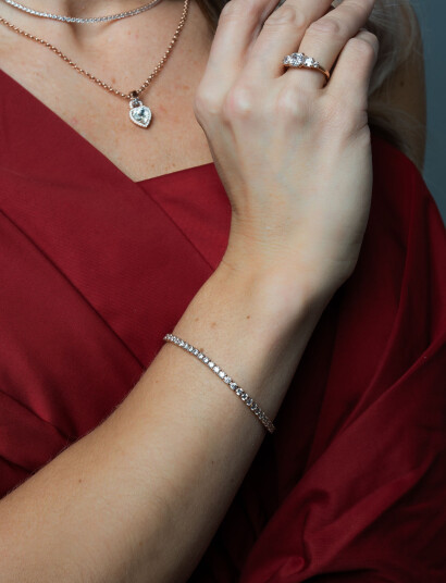 Marmara Sterling Goldplated Tennis Bracelet - Gold - ONE SIZE 18 cm Marmara Sterling Goldplated Tennis Bracelet - Gold - ONE SIZE 18 cm