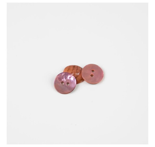 Perlemorsknapp Rosa, 12mm