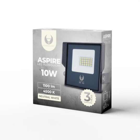 Forever Light ASPIRE - LED-flomlys, 10W, 4500K, 1100lm, 230V