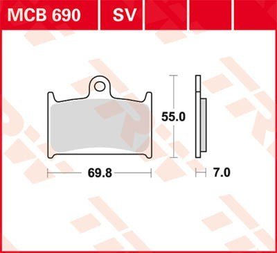 Bremseklosser TRW MCB690 Bremseklosser TRW MCB690