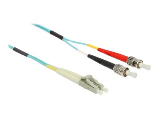 Delock - Nettverkskabel - Lc Multimodus (Hann) Til St Multimodus (Hann) - 1 M. - 1,8 Mm - Fiberoptisk - 50 / 125 My - Om3 - Halogenfri - Akvamarin Delock - Nettverkskabel - Lc Multimodus (Hann) Til St Multimodus (Hann) - 1 M. - 1,8 Mm - Fiberoptisk - 50 / 125 My - Om3 - Halogenfri - Akvamarin