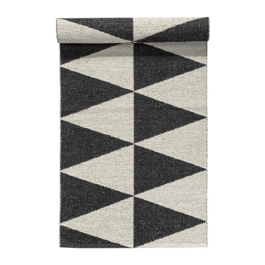 Scandi Living Rime gulvteppe sort 70 x 200 cm