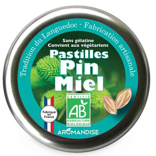 Aromandise Pastiller med honning og furunål 45g