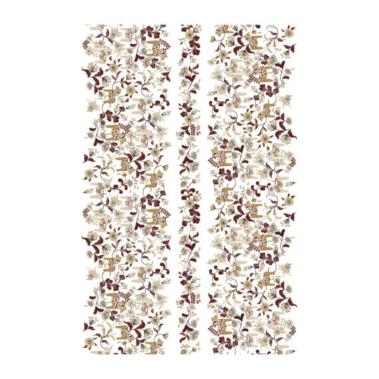 Arvidssons Textil Leksand Bård stoff Rød-beige
