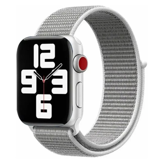 Apple Watch (38/40/SE/41MM) Lippa Nylonstropp - Sølv
