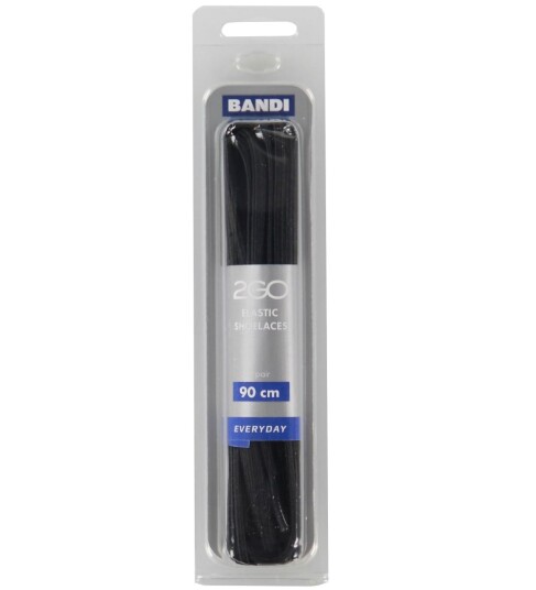 2Go Elastiske Skolisser 90 cm 1 Par Svart OneSize Skolisser