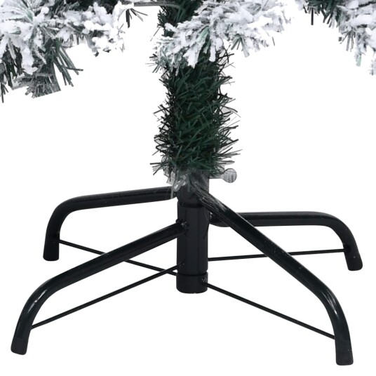 vidaXL Kunstig juletre med flokket snø grønn 180 cm PVC