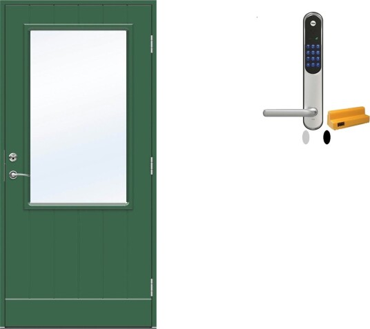 Ytterdør Swedoor Advance-Line Vision Lyra med Yale Entrus