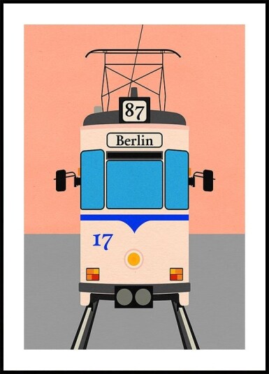 Berlin Tram Poster Plakat / 21x30cm