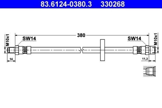 Bremseslange ATE 83.6124-0380.3