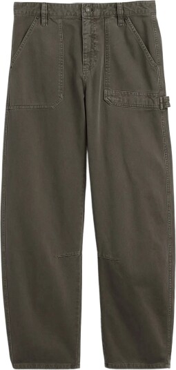 GAP Mid Rise Barrel Utility Ankle Pants Khaki green 12