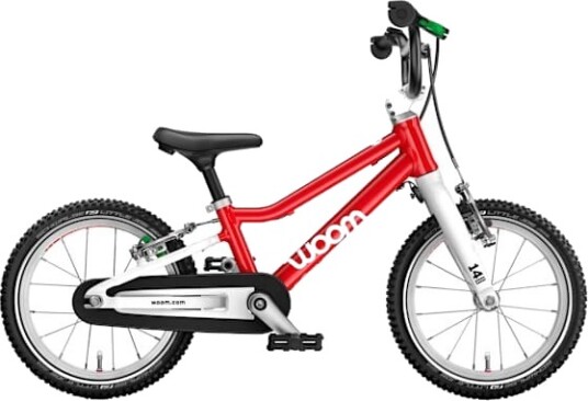 Woom Go 2 Barnesykkel Rød 14" - Perfekt for overgangen til pedalking Woom Go 2 Barnesykkel Rød 14" - Perfekt for overgangen til pedalking