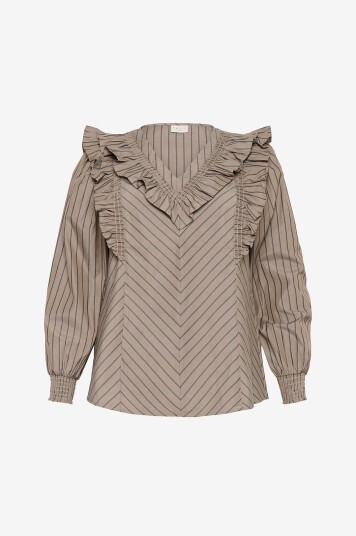 KAFFE Curve - Bluse kcJerria Blouse - Brun