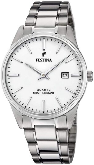 Festina Herreklokke F20511 2 Hvit/Stål Ø39 mm