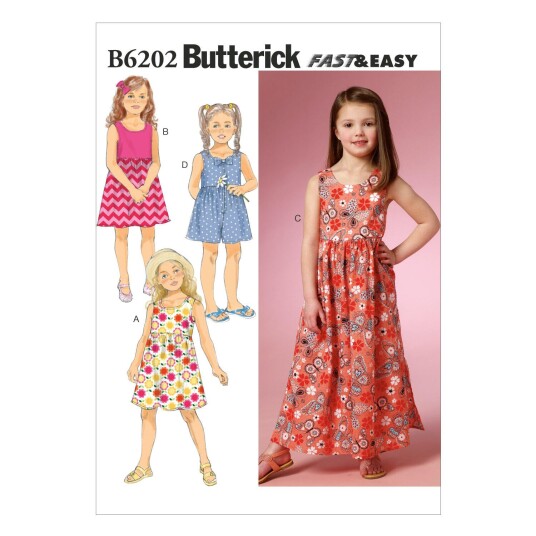 Butterick 6202- Kjole til barn CDD (2-3-4-5)