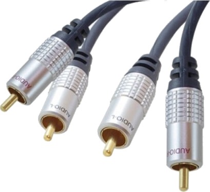 Shiverpeaks Sp-Professional, 2 X Rca, Hankjønn, 2 X Rca, Hankjønn, 10 M, Blå, Krom