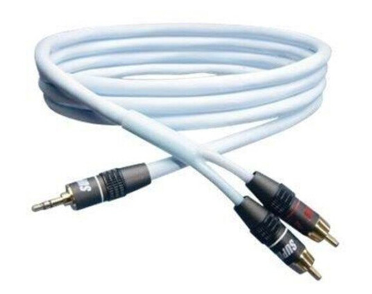 Supra Biline MP-RCA Audiocable 3.5 mm jack - RCA Ice Blue 2 m