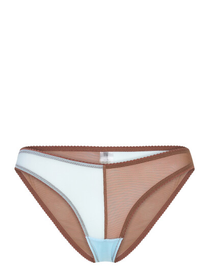 Understatement Underwear Mesh Two Tone Bikini Brief Brown S Understatement Underwear Mesh Two Tone Bikini Brief Brown S