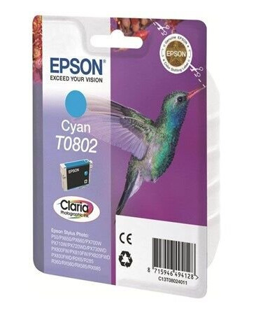Epson T0802 - Cyan Ink - Blekkpatron Bl Epson T0802 - Cyan Ink - Blekkpatron Bl