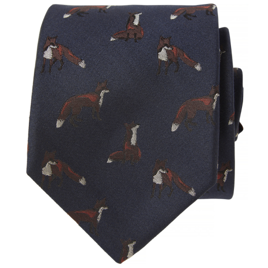 Chevalier Dixter Silk Tie Dark Navy Foxes Dark Navy Foxes one_size Chevalier Dixter Silk Tie Dark Navy Foxes Dark Navy Foxes one_size