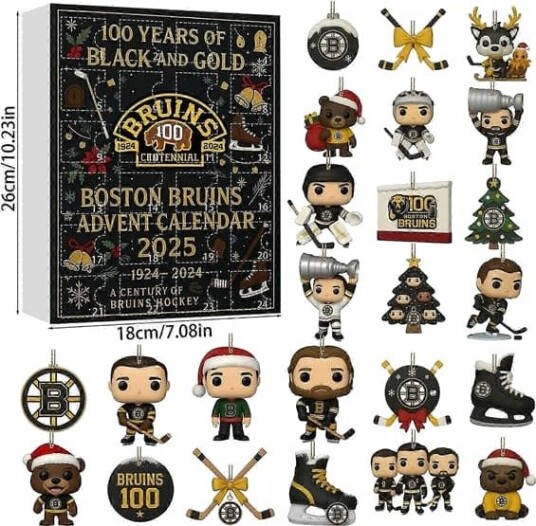 2026 100 år med svart og gull Boston Bruins adventskalender