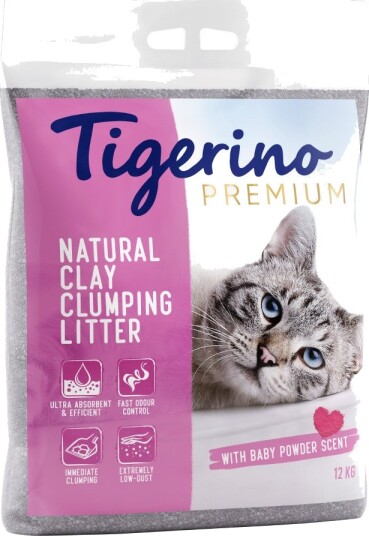 Tigerino Premium Babypudder Kattesand 12 kg