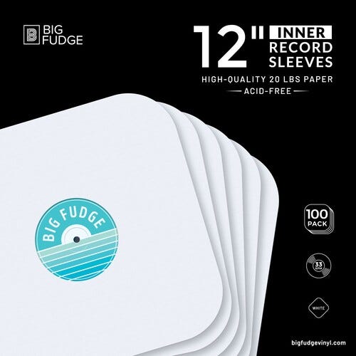 Big Fudge Bfis12x100us 12" Ekstra Slitesterke Innerlommer Runde Kanter 100stk Hvite Big Fudge Bfis12x100us 12" Ekstra Slitesterke Innerlommer Runde Kanter 100stk Hvite