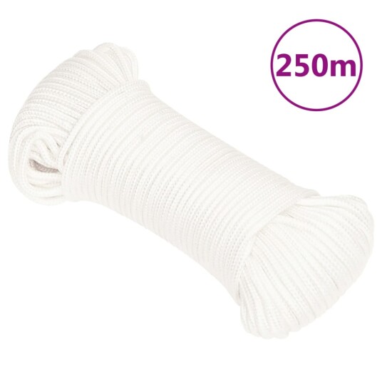  Båttau helhvit 4 mm 250 m polypropylen