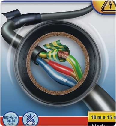 Tesa Tesa 56193 00000 1 Stykker Sort Pvc 6 V Blister Iec 454 3 1