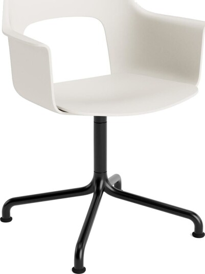Hay Layout 251 Spisestol Med Armlener Og Svingbar Krem/Hvit