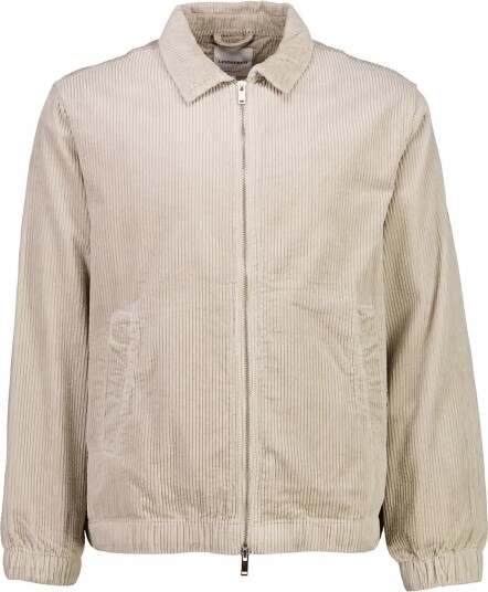 Lindbergh Seersucker Corduroy Zip Through Jacket   LT STONE   S