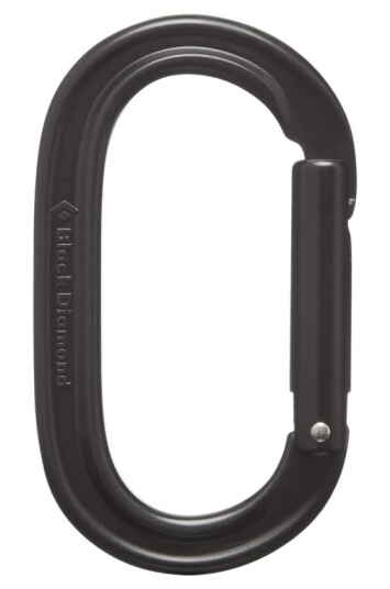 Black Diamond Oval Keylock Carabiner Black One Size Black Diamond Oval Keylock Carabiner Black One Size