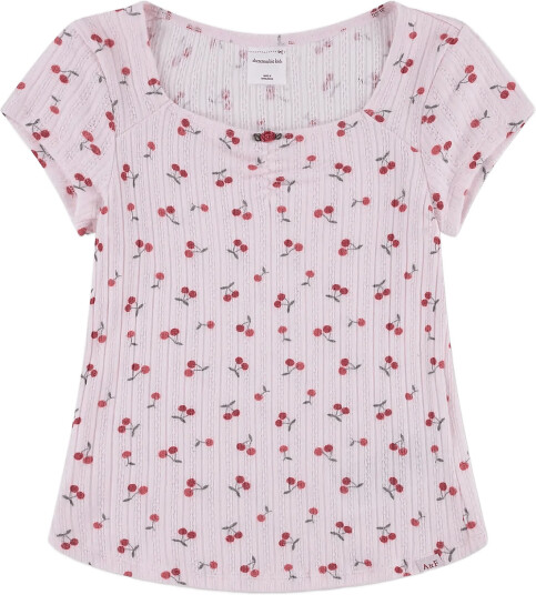Abercrombie Kids Kt S/S Knit Top Pink 128/132