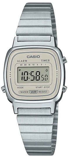 Casio Dameklokke LA670WEA 8AEF Vintage Mini Grå/Stål Ø24.6 mm
