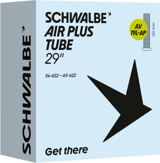 Schwalbe Air Plus slange 28/29"x2,10-2,60 (54/65-622) 40mm bilventil Schwalbe Air Plus slange 28/29"x2,10-2,60 (54/65-622) 40mm bilventil