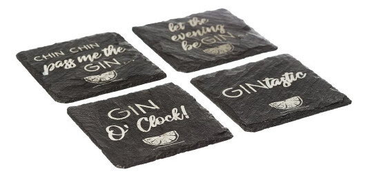 The Just Slate Company Glasunderlag gin 4 stk