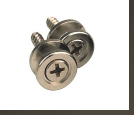 D"Addario PWEP 202 Endeknott m/skrue Chrome 2 stk. i pakken