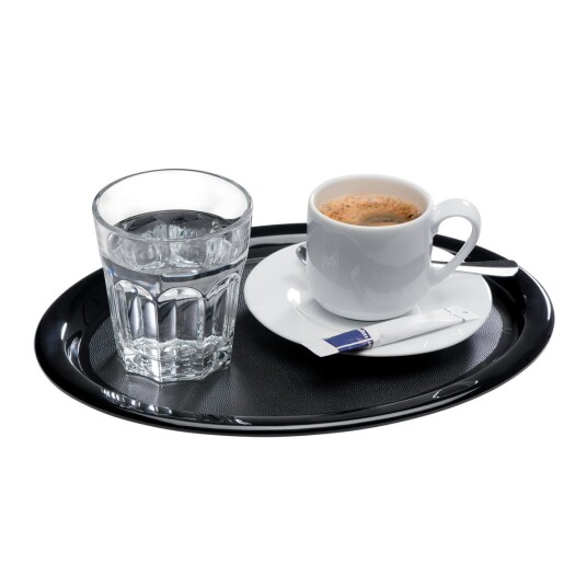 APS Serveringsbrett KAFFEEHAUS; 26x20x1.5 cm LxBxH; Svart; Oval