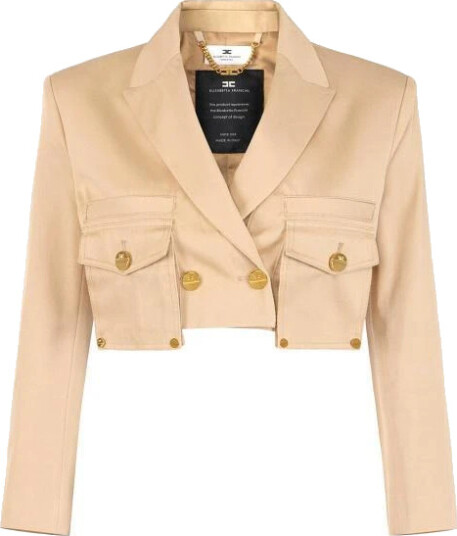 Elisabetta Franchi Dame Jakker Beige XS,