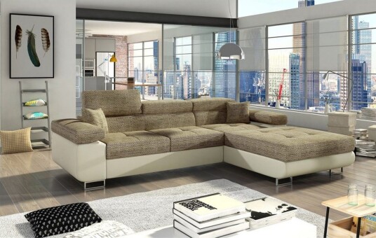 Seksjon Eltap Armando 289x85x203 cm Berlin 03 Soft 33 Beige Høyre Seksjon Eltap Armando 289x85x203 cm Berlin 03 Soft 33 Beige Høyre
