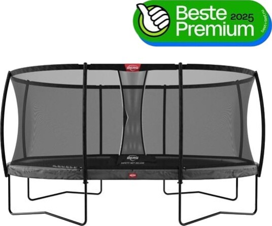 BERG Grand Champion Trampoline inkl. deluxe sikkerhetsnett. Oval 520x345cm Grå BERG Grand Champion Trampoline inkl. deluxe sikkerhetsnett. Oval 520x345cm Grå