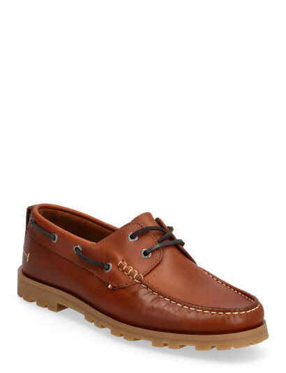 Tommy Hilfiger Hilfiger Light Lth Boat Shoe Brown 42 Tommy Hilfiger Hilfiger Light Lth Boat Shoe Brown 42