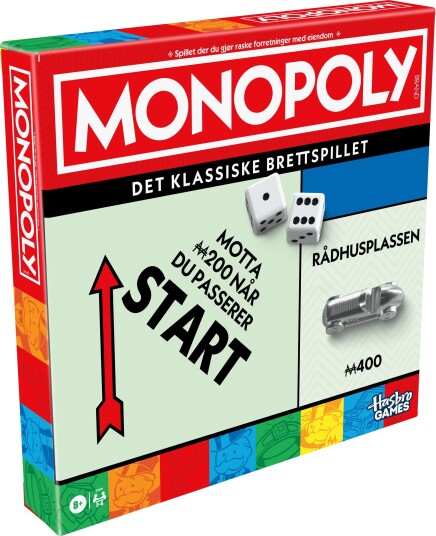 Monopol Classic Refresh - Norsk Barnespill for 2-4 Spillere