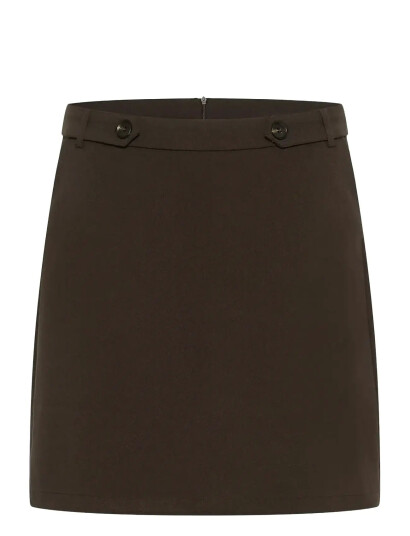 Kaffe Kamerle Button Skirt - Brown - 46 Kaffe Kamerle Button Skirt - Brown - 46